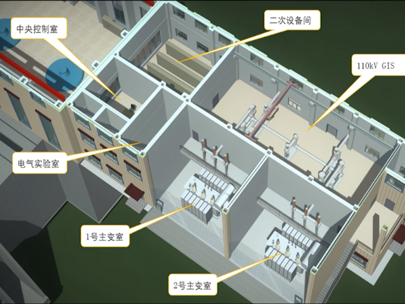 西藏湘河水利樞紐工程2-基于設備模型的基本參數(shù)，設備包含的各部分構件，整體組裝后再進行其他屬性的添加（如電壓等級、類型、單位等）。之后可以通過設備布置，測試參數(shù)化設置是否有效